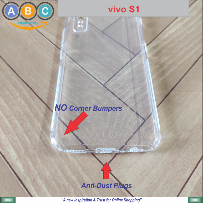Vivoo S1 Case, Soft TPU Ultra-Clear with Dust Plugs (NO Corner Bumpers) Back Cover