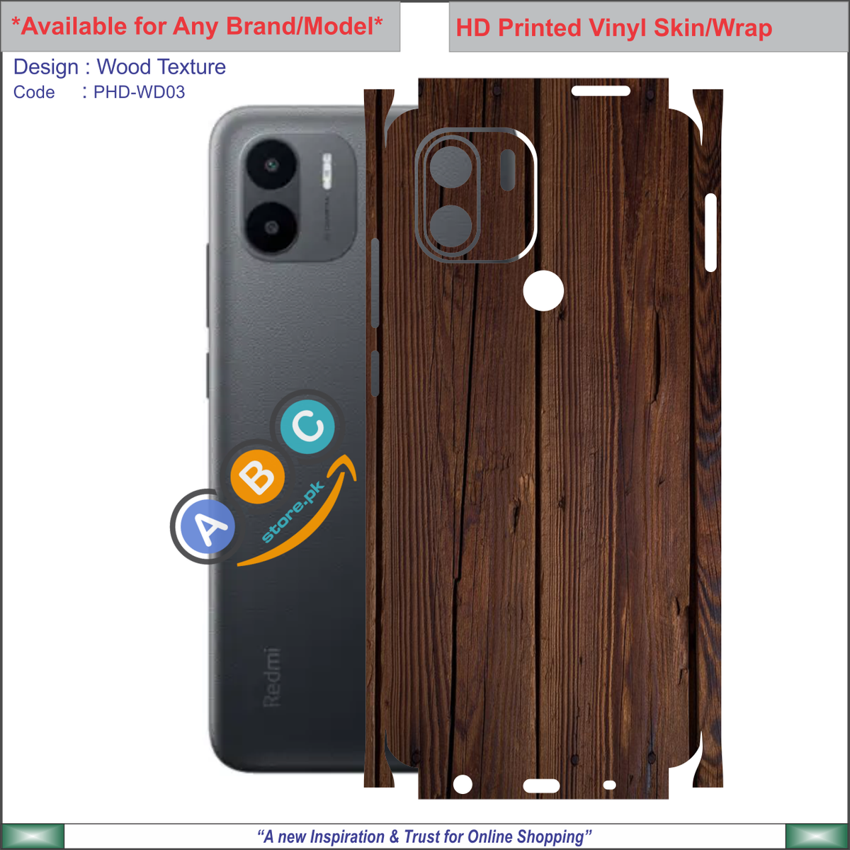 Phone Raps Printed Wood Phone Wraps – ABC Store