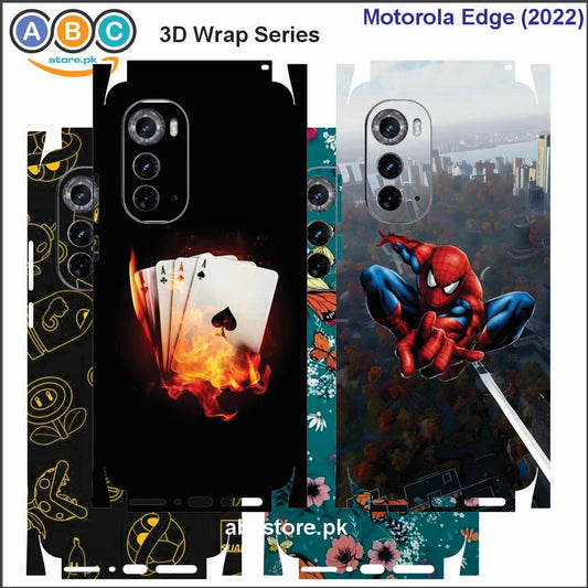 Motorola Edge (2022), 3D Embossed Full Back Protection Phone Vinyl Wrap