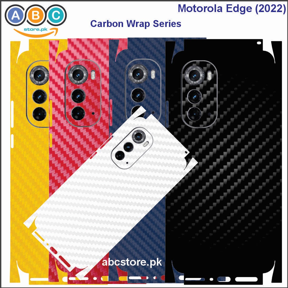 Motorola Edge (2022) , Glossy/Matte/Carbon/Leather Textured Full Back Protection Phone Vinyl Wrap