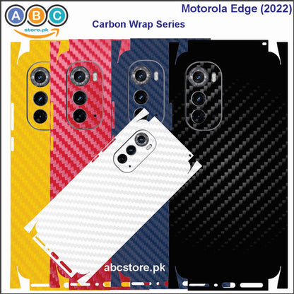 Motorola Edge (2022) , Glossy/Matte/Carbon/Leather Textured Full Back Protection Phone Vinyl Wrap