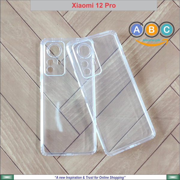 Xiaomi 12 Pro Case, Soft TPU with Dust Plugs (NO Corner Bumpers) Ultra Clear Back Cover