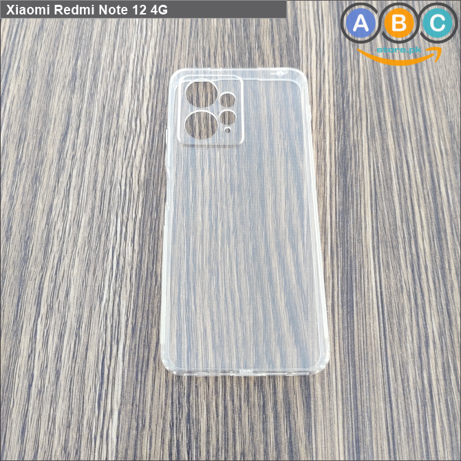 Xiaomi Redmi Note 12 4G Case, Soft TPU with Dust Plugs (NO Corner Bumpers) Ultra Clear Back Cover
