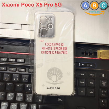 Xiaomi Poco X5 Pro 5G Case, Soft TPU Ultra-Clear with Dust Plugs (NO Corner Bumpers) Back Cover