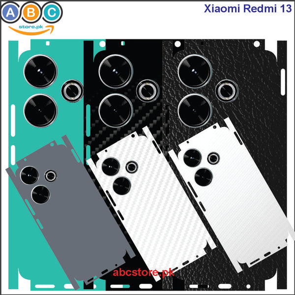 Xiaomi Redmi 13, Glossy/Matte/Carbon/Leather Textured Full Back Protection Phone Vinyl Wrap