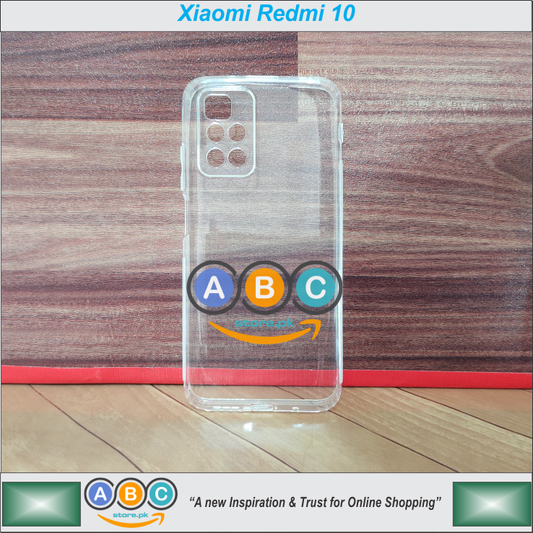 Xiaomi Redmi 10, Soft TPU with Dust Plugs (NO Corner Bumpers) Ultra Clear Back Cover