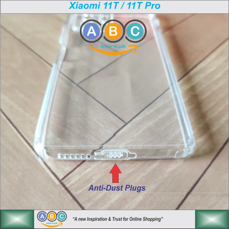 Xiaomi 11T / 11T Pro Case, Soft TPU with Dust Plugs (NO Corner Bumpers) Ultra Clear Back Cover