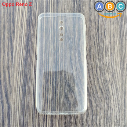 Oppo Reno Z, Soft TPU with Dust Plugs (NO Corner Bumpers) Ultra Clear Back Cover