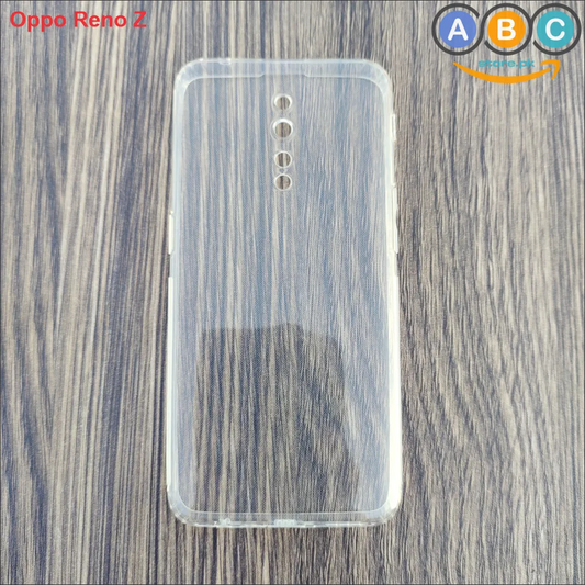 Oppo Reno Z, Soft TPU with Dust Plugs (NO Corner Bumpers) Ultra Clear Back Cover