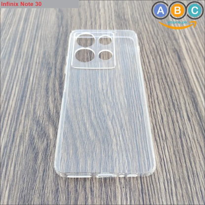 Infinix Note 30 Case, Soft TPU with Dust Plugs (NO Corner Bumpers) Ultra Clear Back Cover