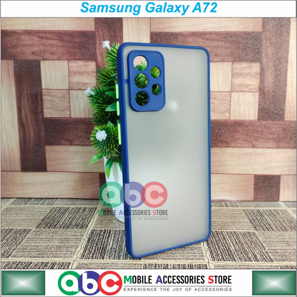 Samsung Galaxy A72 (4G/5G) Case, Smoke Matte Shock Proof Lens Protective Back Cover